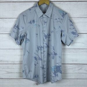 Lululemon Shirt Mens M Tie Dye Airing Easy Short Sleeve Button Up Performance